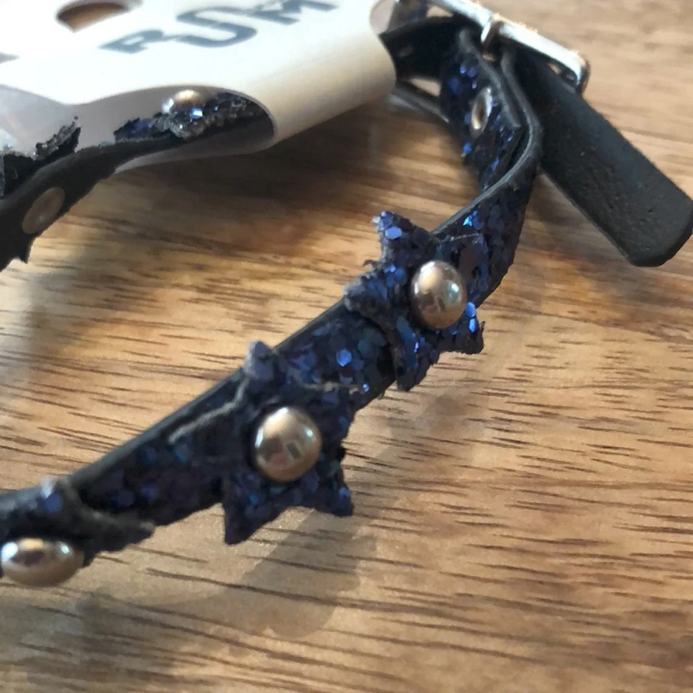 RUUM Blue Sequin Star Bead Buckle Bracelet